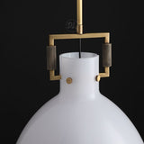 MechFriction Milk Glass Cloche Pendant