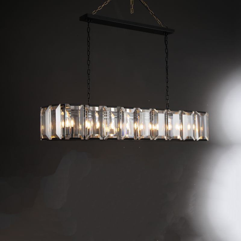 Moonlit Crystal Rectangular Chandelier 42''/54''/62''/74