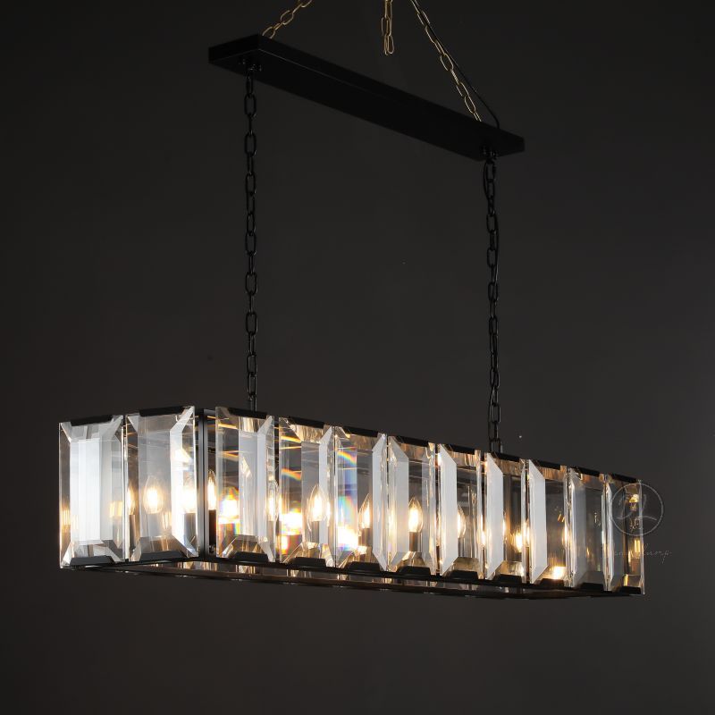 Moonlit Crystal Rectangular Chandelier 42''/54''/62''/74
