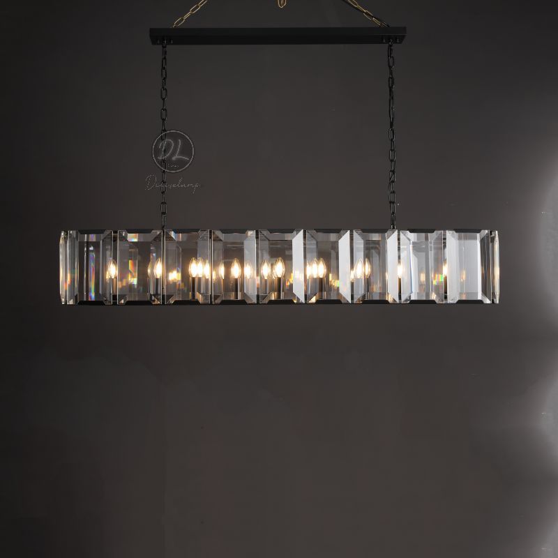 Moonlit Crystal Rectangular Chandelier 42''/54''/62''/74