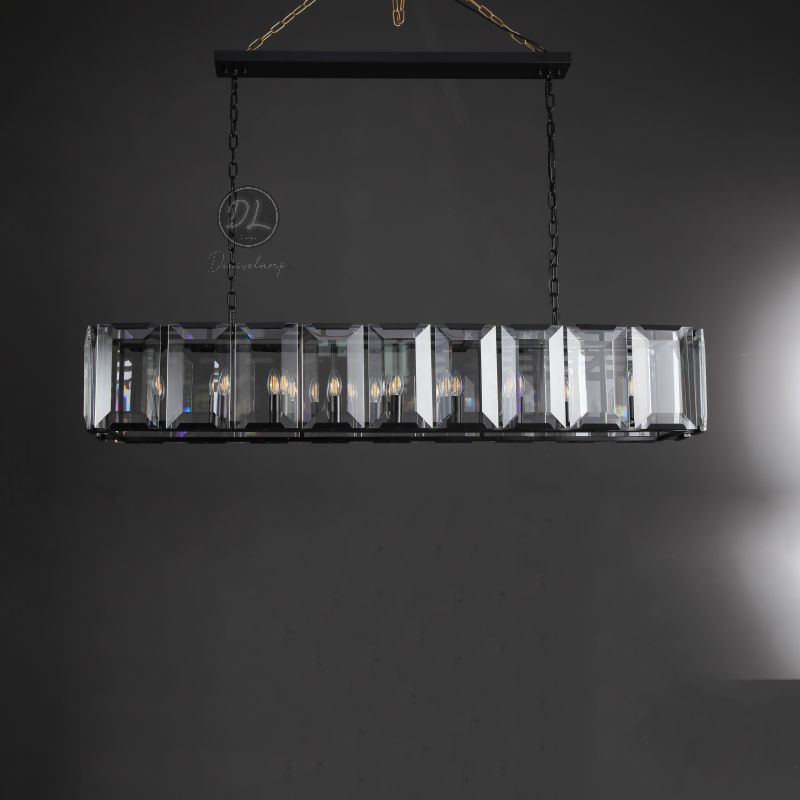 Moonlit Crystal Rectangular Chandelier 42''/54''/62''/74