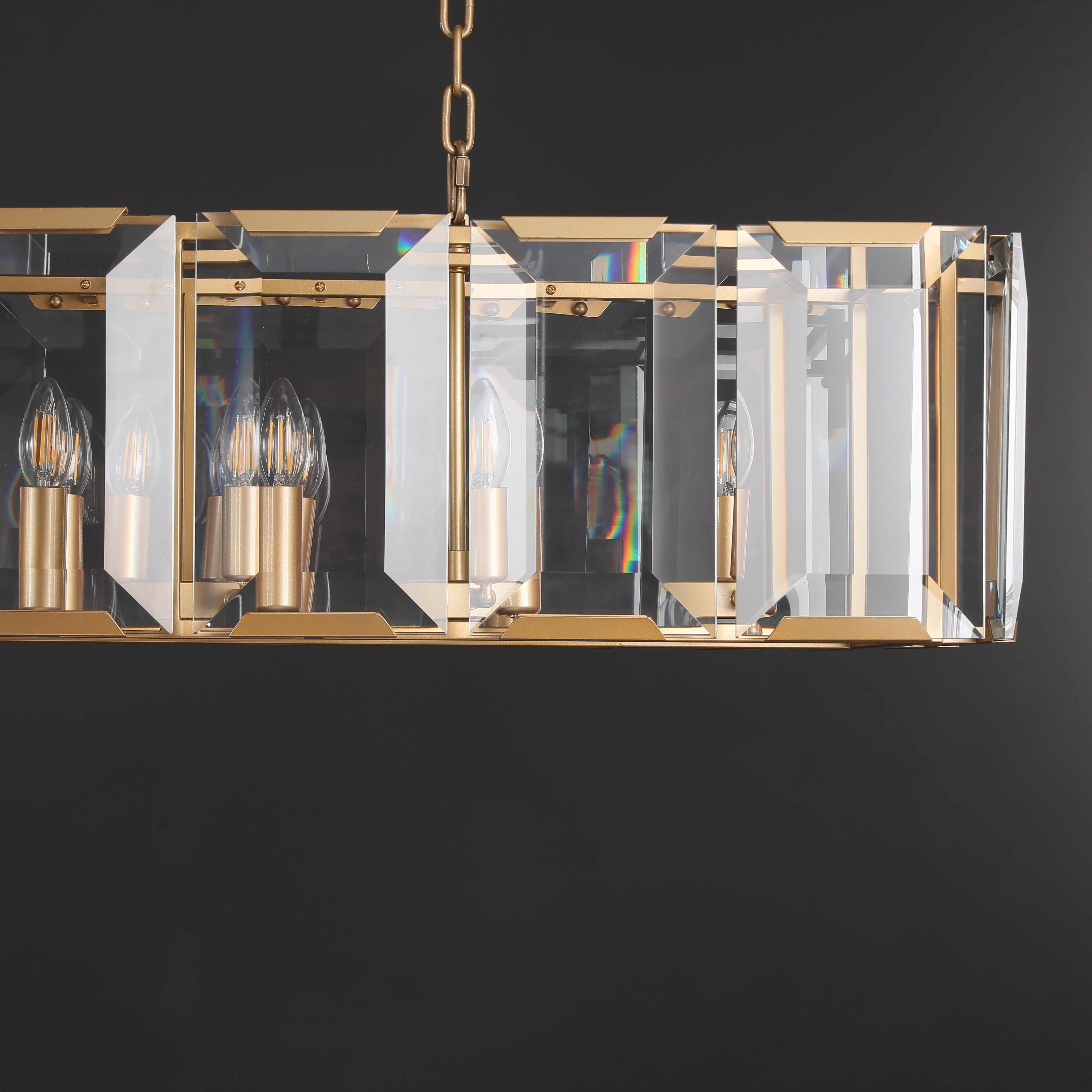 Moonlit Crystal Rectangular Chandelier 42''/54''/62''/74