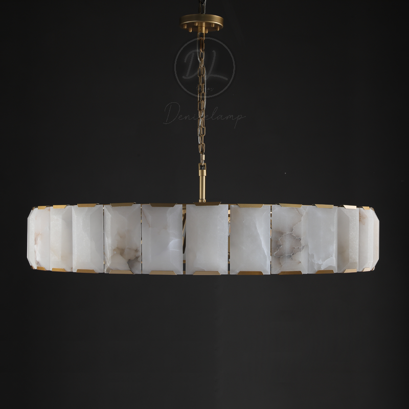 Verdant Calcite Round Chandelier 43"