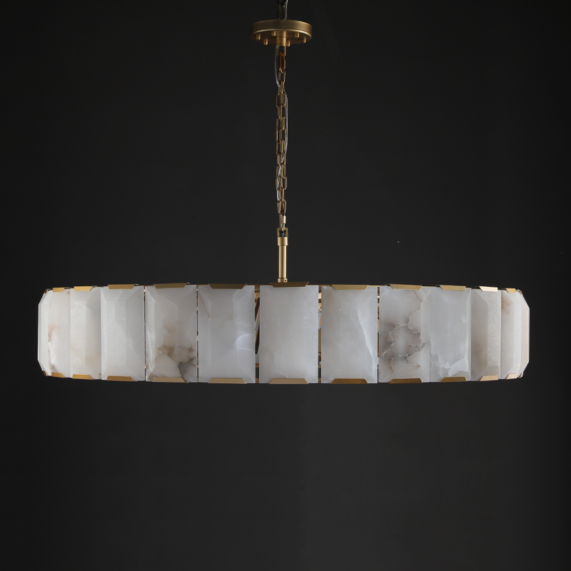 Verdant Calcite Round Chandelier 43"