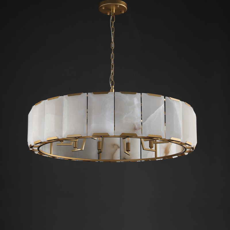 Verdant Calcite Round Chandelier 43"