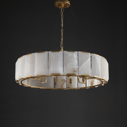 Verdant Calcite Round Chandelier 31"
