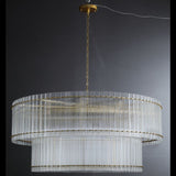 Sammi Modern 2-Tier Round Chandelier 60" For Living Room, Bedroom