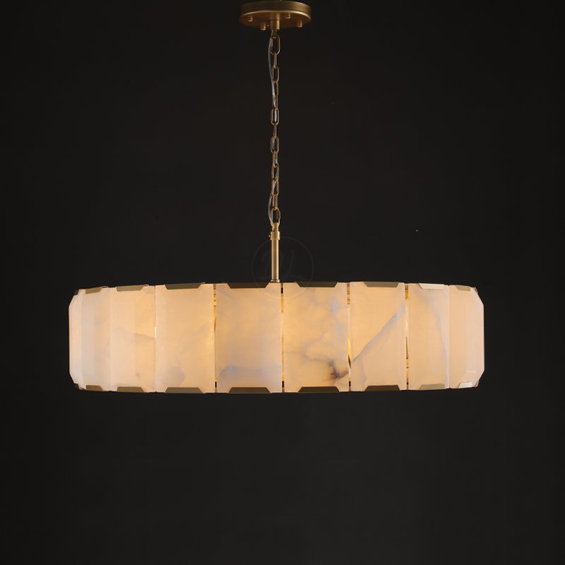 Verdant Calcite Round Chandelier 43"