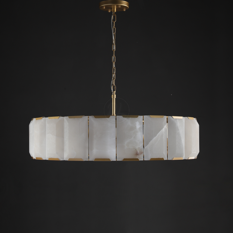 Verdant Calcite Round Chandelier 43"