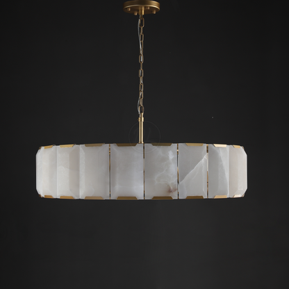 Verdant Calcite Round Chandelier 31"