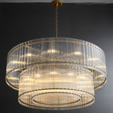 Sammi Modern 2-Tier Round Chandelier 60" For Living Room, Bedroom