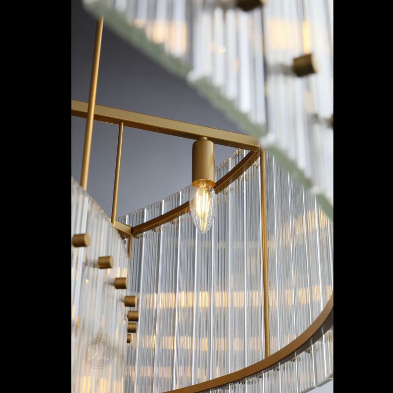 Sammi 2-Tier Round Glass Chandelier