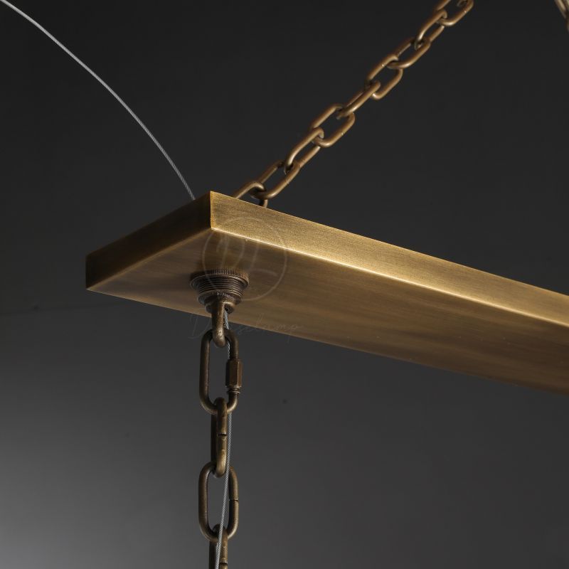 Huts Vintage Twig Stripe Texture Linear Chandelier 54"/72"