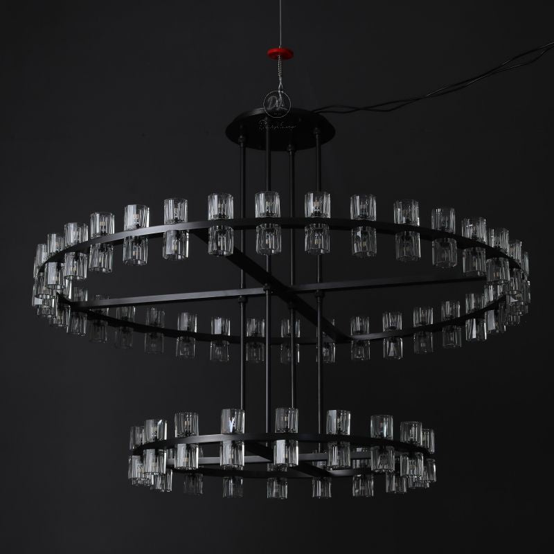 Wine-Glass 2-Tier Round Chandelier 60",108-Lights