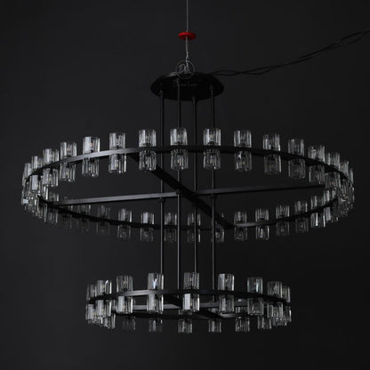 Wine-Glass 2-Tier Round Chandelier 60",108-Lights