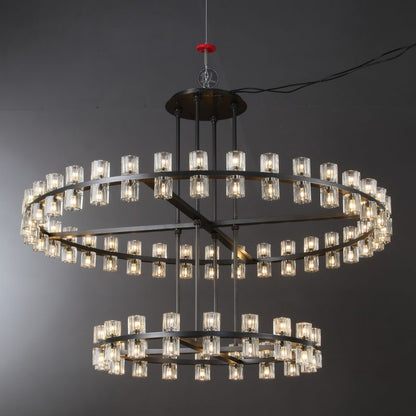Wine-Glass 2-Tier Round Chandelier 60",108-Lights