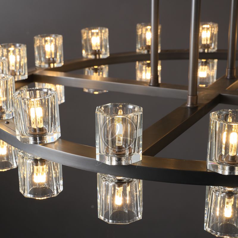 2-Tier Wine-Glass Round Chandelier 60",108-Lights