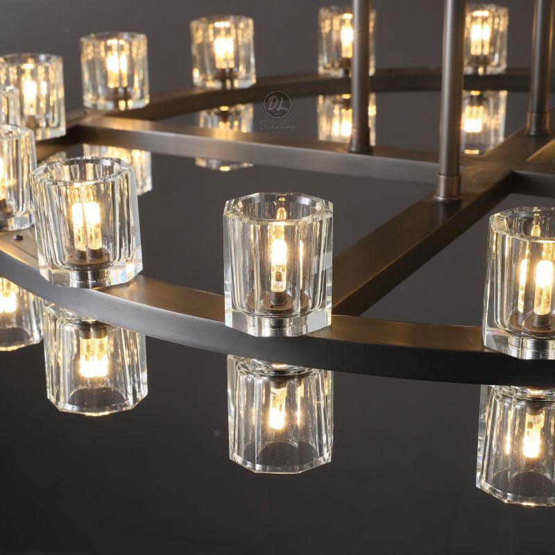 Wine-Glass 2-Tier Round Chandelier 60",108-Lights