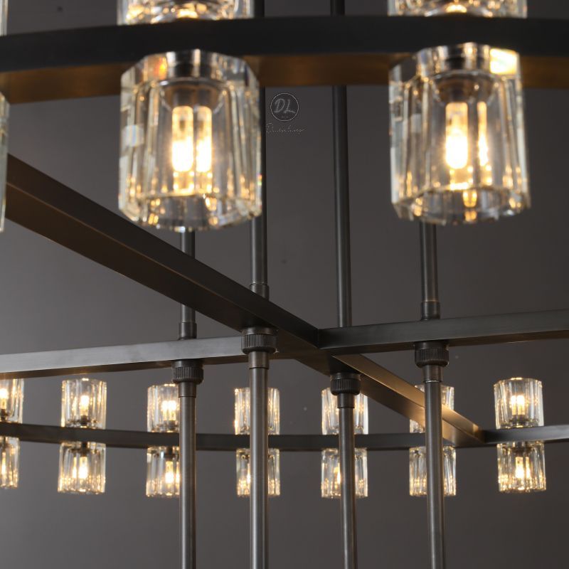Wine-Glass 2-Tier Round Chandelier 60",108-Lights