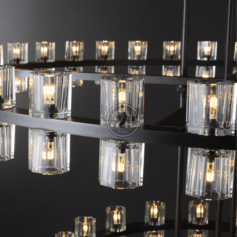 2-Tier Wine-Glass Round Chandelier 60",108-Lights
