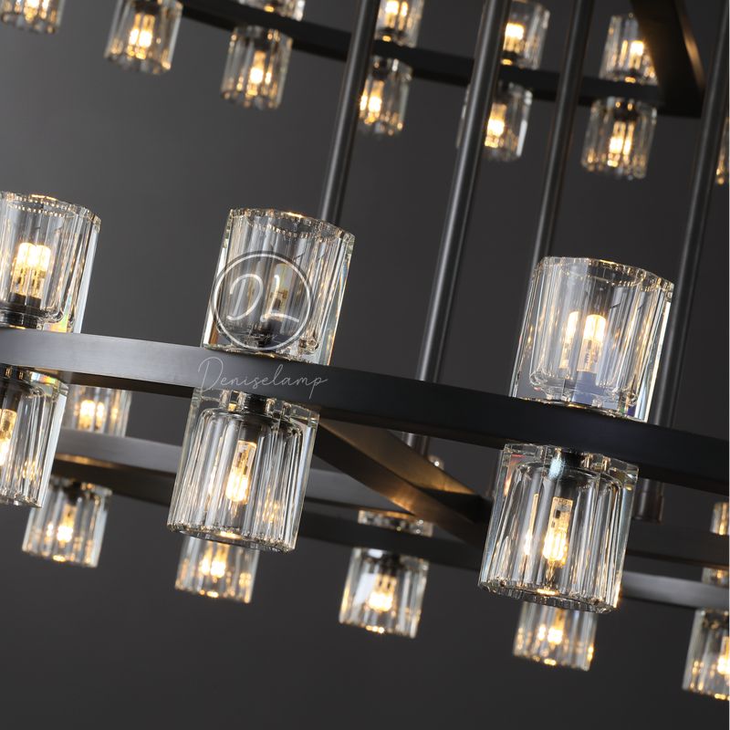 2-Tier Wine-Glass Round Chandelier 60",108-Lights