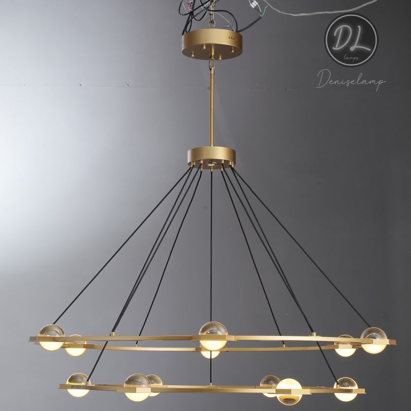 Nimbus- Splendid Star Design  2-Tier Round Chandelier 48"/ 60"