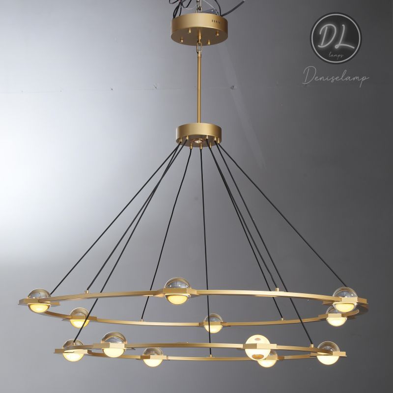 Nimbus- Splendid Star Design  2-Tier Round Chandelier 48"/ 60"