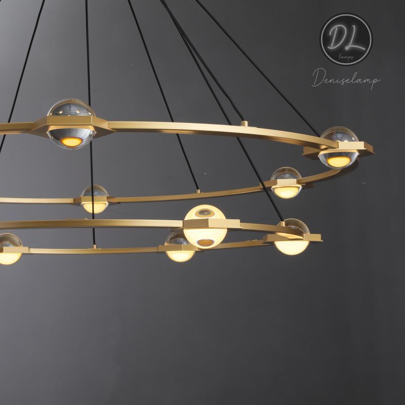 Nimbus- Splendid Star Design  2-Tier Round Chandelier 48"/ 60"