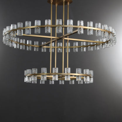 Wine-Glass 2-Tier Round Chandelier 60",108-Lights