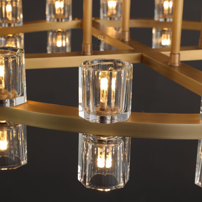Wine-Glass 2-Tier Round Chandelier 60",108-Lights