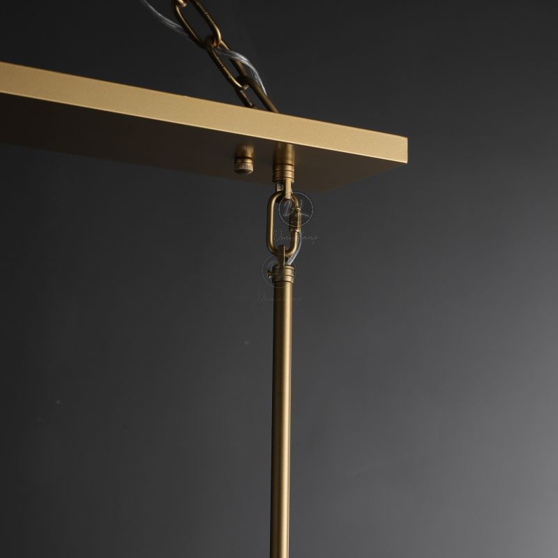 Serene Glass Lantern Rectangular Chandelier 54"/ 72"