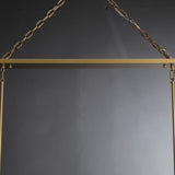 Serene Glass Lantern Rectangular Chandelier 54"/ 72"