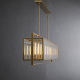 Serene Glass Lantern Rectangular Chandelier 54"/ 72"