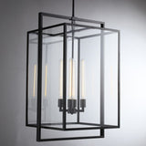 Serene Vintage Glass Lantern Modern Pendant 26"H/ 34"H