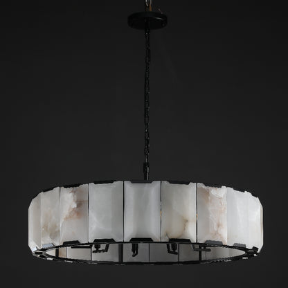 Verdant Calcite Round Chandelier 31"