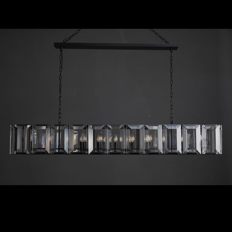 Moonlit Crystal Rectangular Chandelier 42''/54''/62''/74