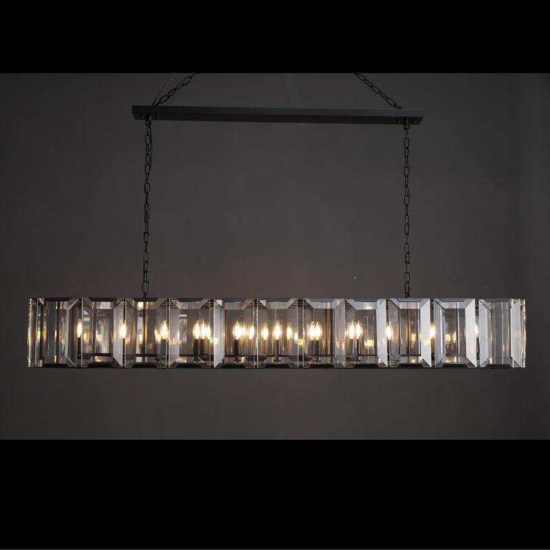 Moonlit Crystal Rectangular Chandelier 42''/54''/62''/74