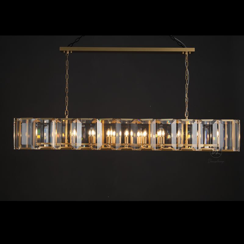 Moonlit Crystal Rectangular Chandelier 42''/54''/62''/74