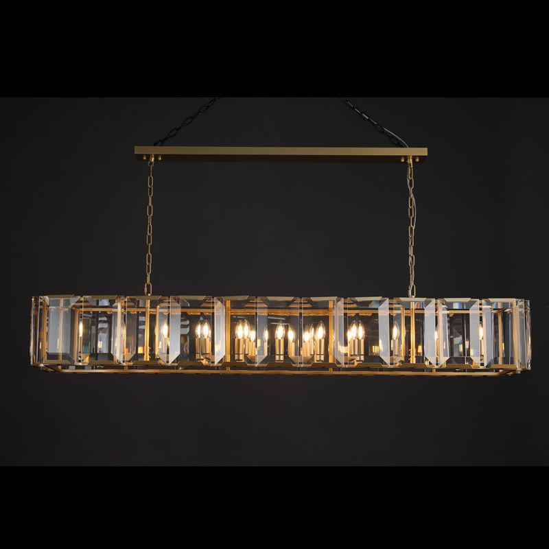 Moonlit Crystal Rectangular Chandelier 42''/54''/62''/74