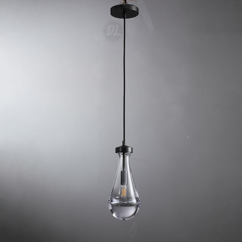 Seaward Modern Raindrop Exquisite Glass Pendant Cord