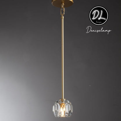 Damn- Modern Design Niche Unique Hexagonal Crystal Ball Pendant Lighting( Cord/rod )