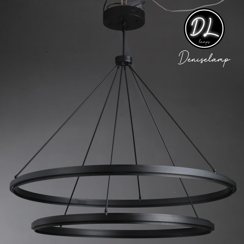 Radiant  Vintage 2-Tier Round Chandelier 60"