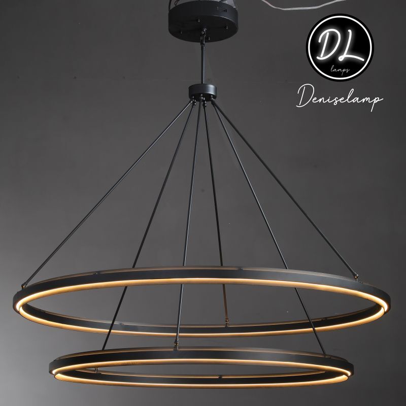 Radiant  Vintage 2-Tier Round Chandelier 60"
