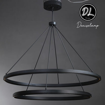 Radiant  Vintage 2-Tier Round Chandelier 60"