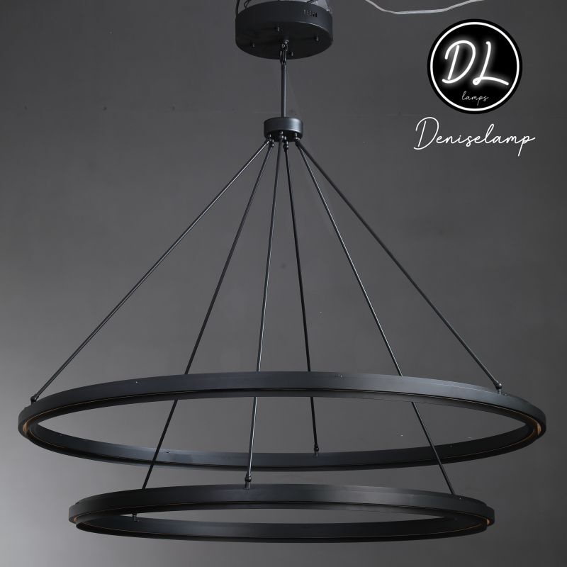 Radiant  Vintage 2-Tier Round Chandelier 60"