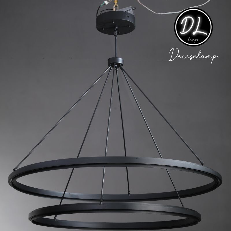 Radiant  Vintage 2-Tier Round Chandelier 60"