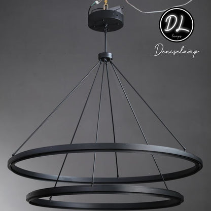 Radiant  Vintage 2-Tier Round Chandelier 60"