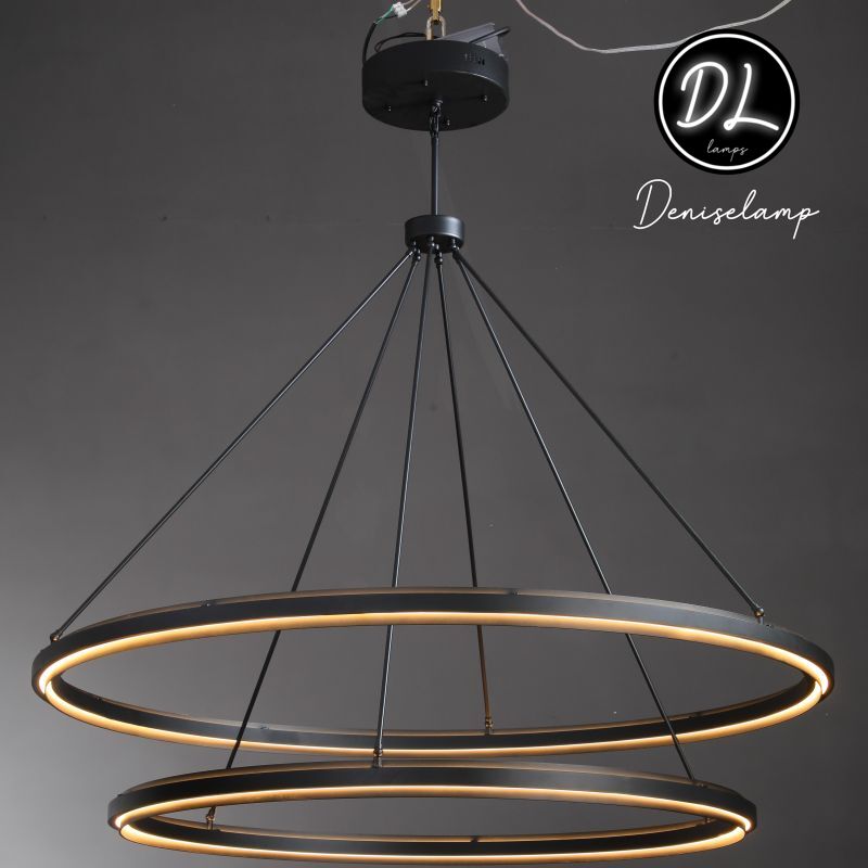 Radiant  Vintage 2-Tier Round Chandelier 60"