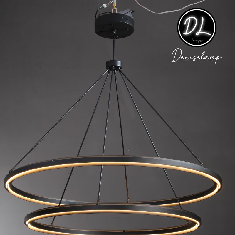 Radiant  Vintage 2-Tier Round Chandelier 60"
