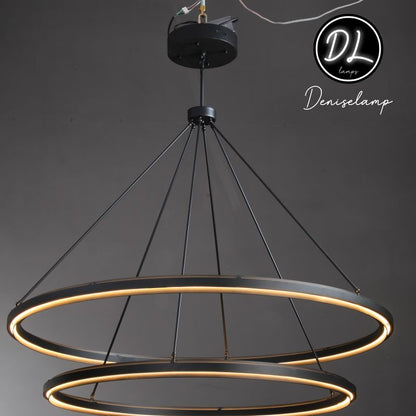 Radiant  Vintage 2-Tier Round Chandelier 60"